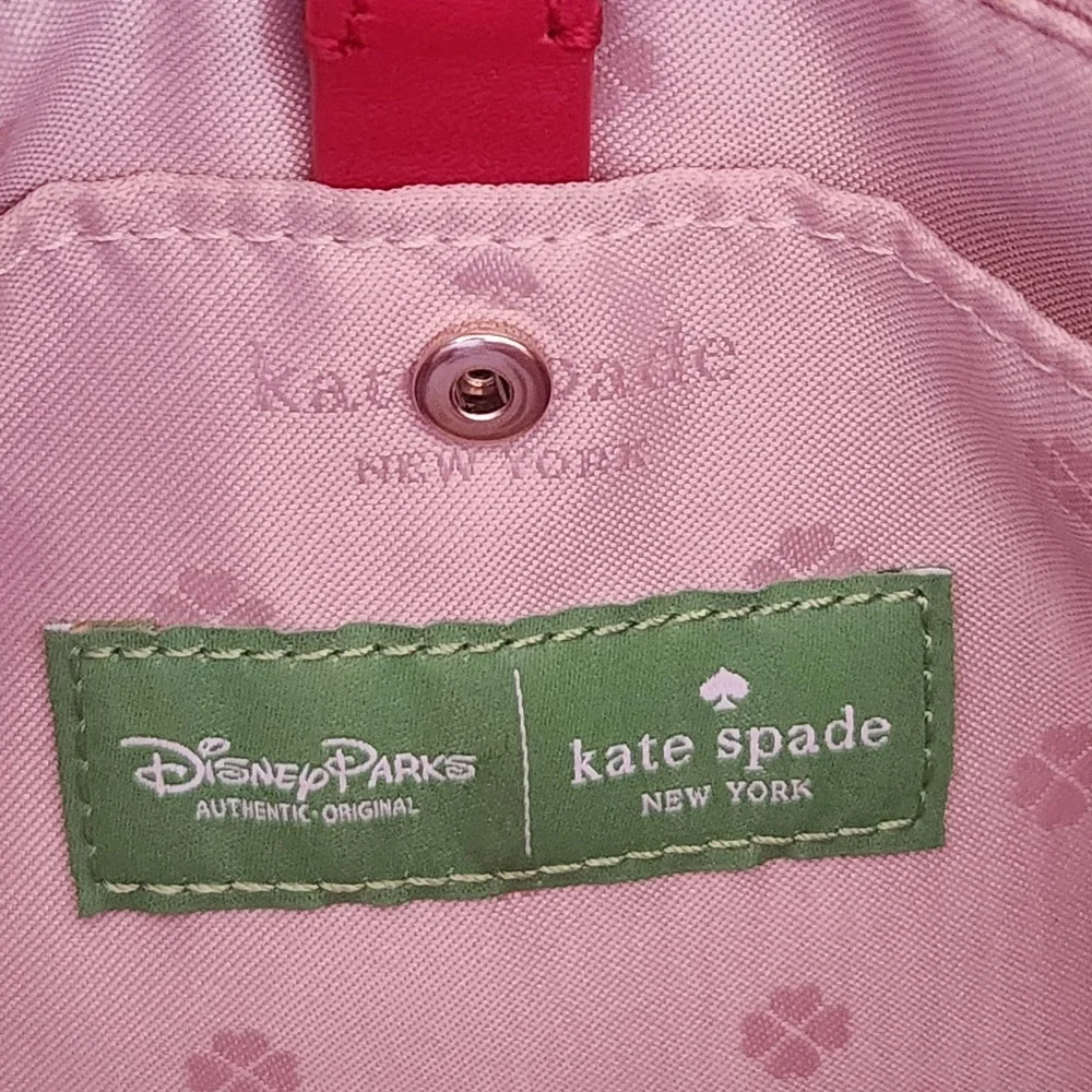 Kate Spade New York Disney Parks Mickey Mouse Ears Pink Red Purse Tote Bag READ